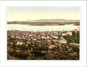 Sebenico from the fort Dalmatia Austro-Hungary